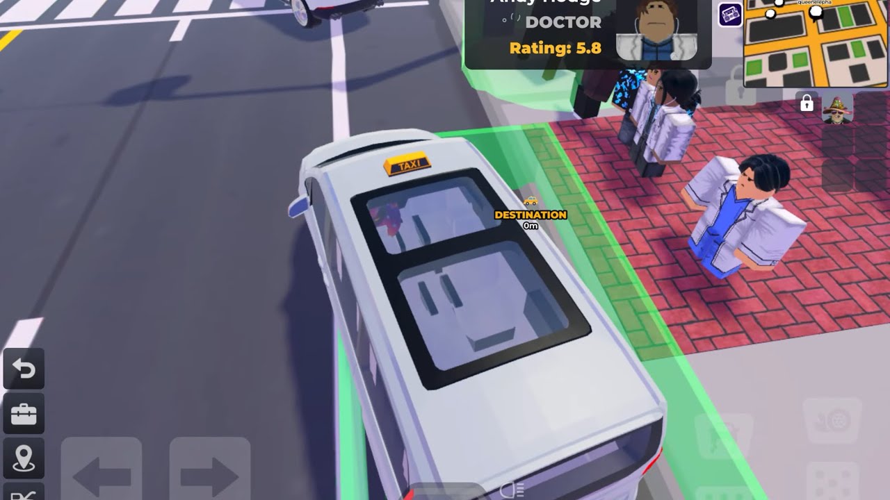 I became a taxi driver in Roblox!