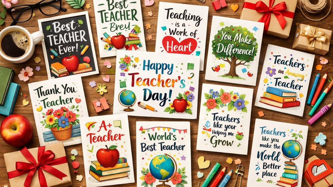 Best Teachers Day Cards Haul 🎁 | Cute & Creative Designs