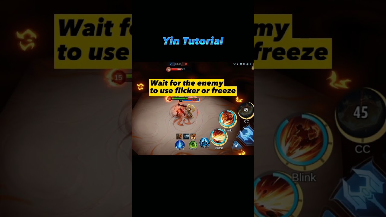 Yin Tutorial Combo 😱 - Mobile Legends: bang bang