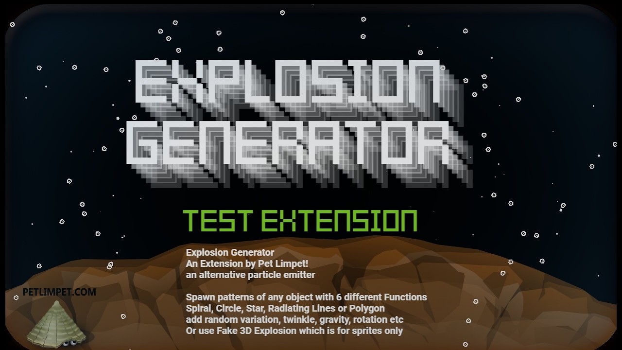 Explosion Generator a GDevelop Extension