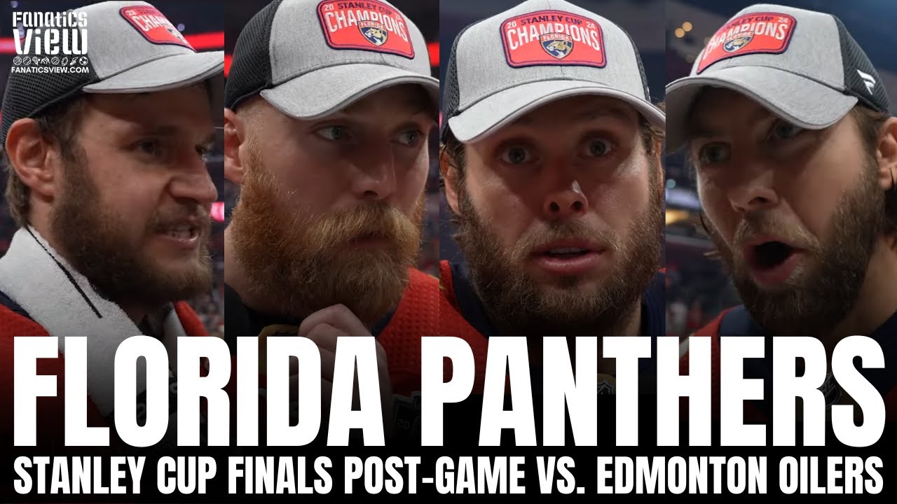 Aleksander Barkov, Carter Verhaeghe, Bennett & Stenlund Raw Reaction to Florida Winning Stanley Cup