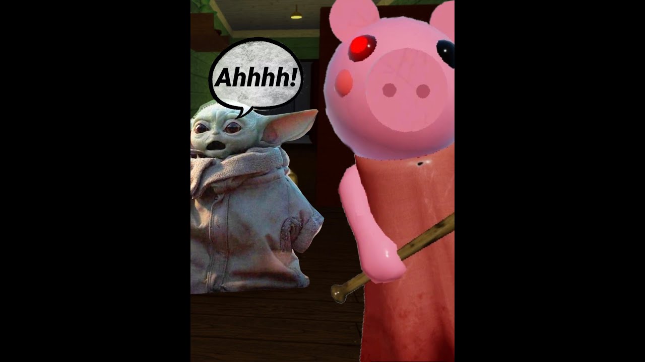 Baby yoda plays Roblox Piggy 🐷