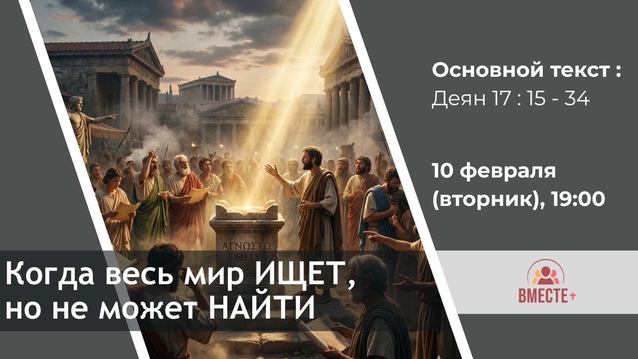 Неизвестный Бог: Когда весь мир ИЩЕТ, но не может НАЙТИ (Деян. 17:15-34) | Ведущий: Матюхин В. 📱