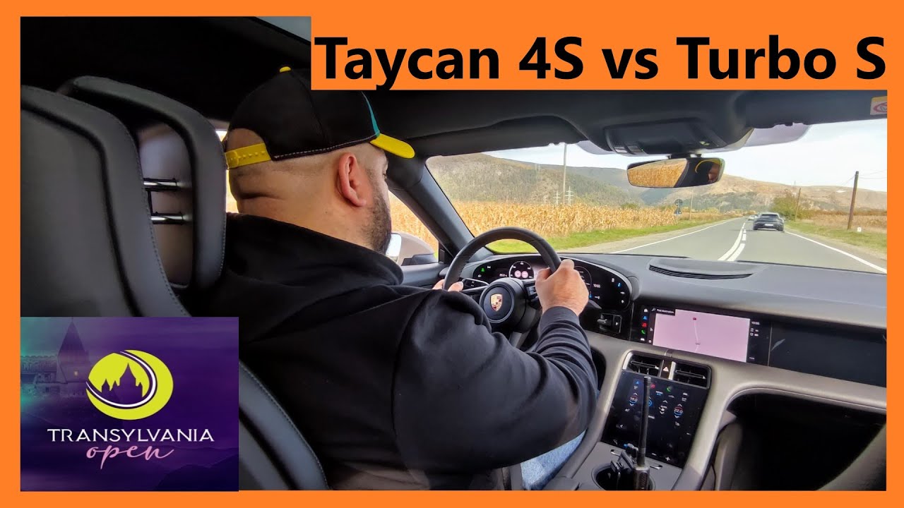 Porsche Taycan 4S versus Taycan Turbo S la Transylvania Open 2023