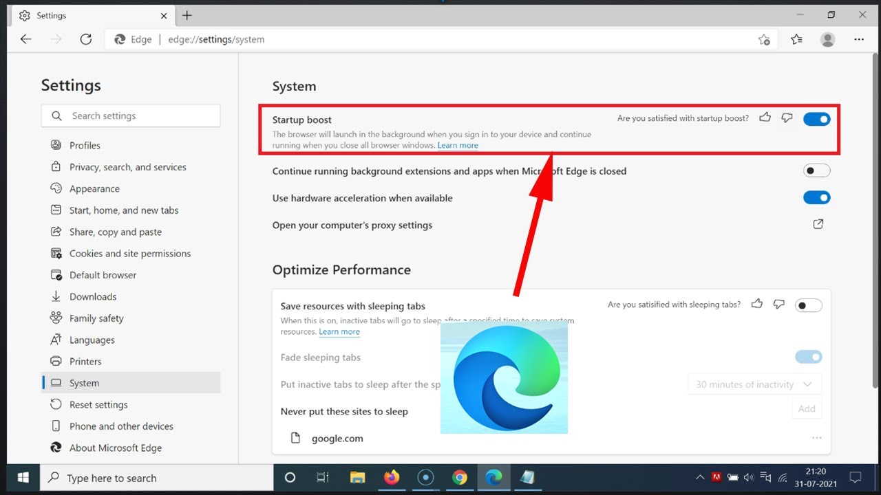 How to Enable Startup Boost in Edge Browser on Windows 10?