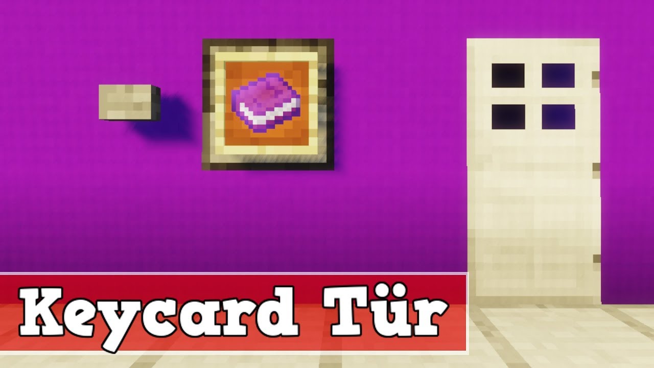 Wie baut man eine funktionierende Tür mit Keycard in Minecraft | Minecraft Tür mit Schlüssel bauen
