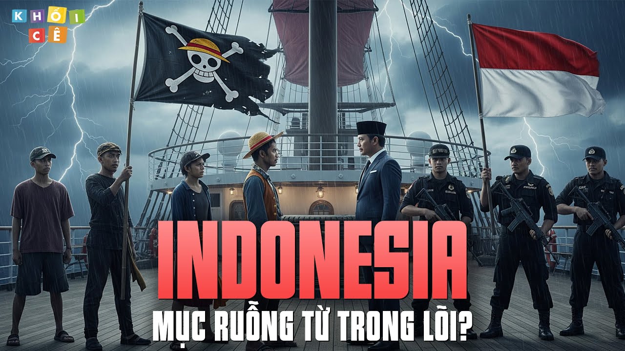 INDONESIA MỤC RUỖNG TỪ TRONG LÕI, CẢ NƯỚC TREO CỜ ONE PIECE?