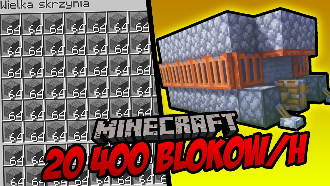20400 KAMIENIA na GODZINĘ! Generator Kamienia | Minecraft Mechanizmy | #2