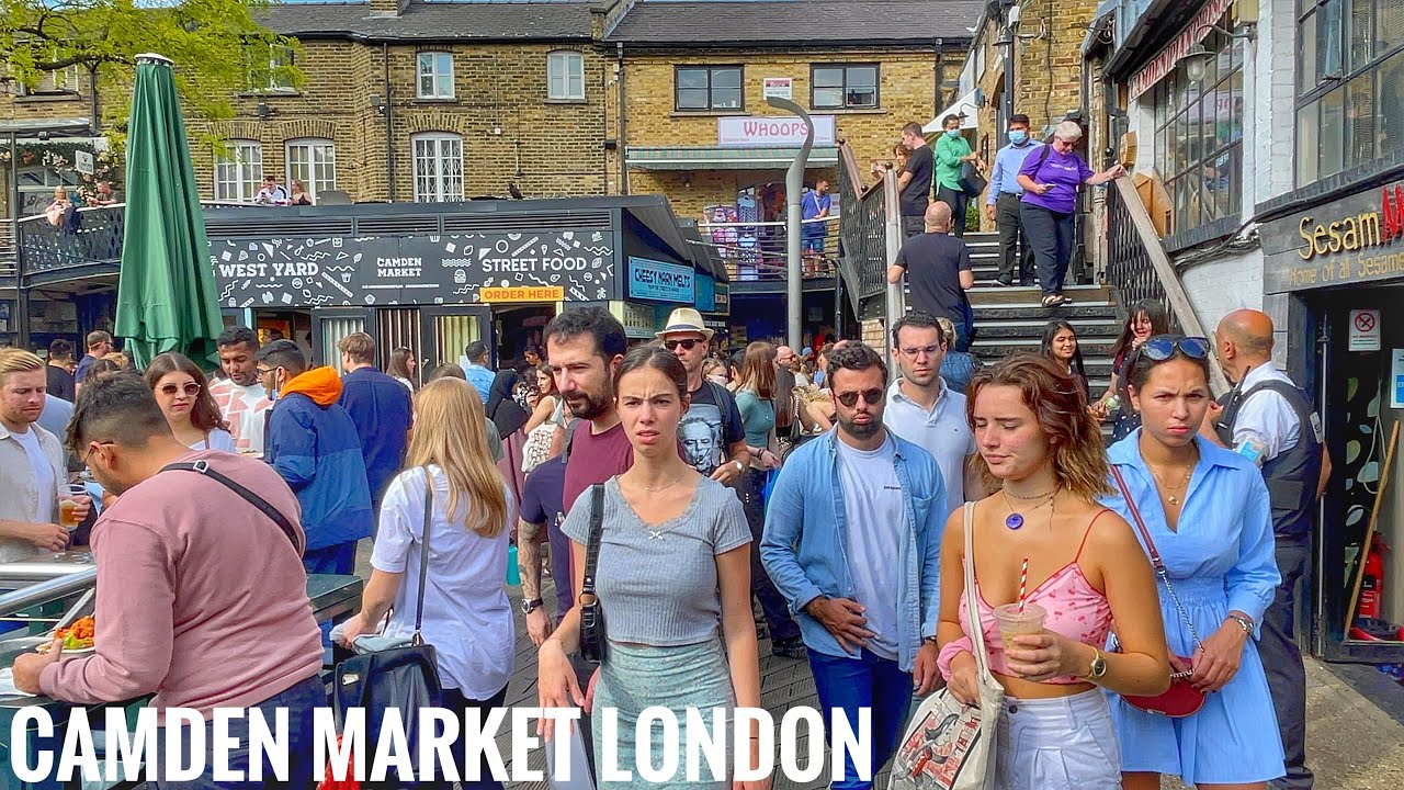 Walking London&rsquo;s in Busy Camden Market London 2021| London Street Food [4K HDR]