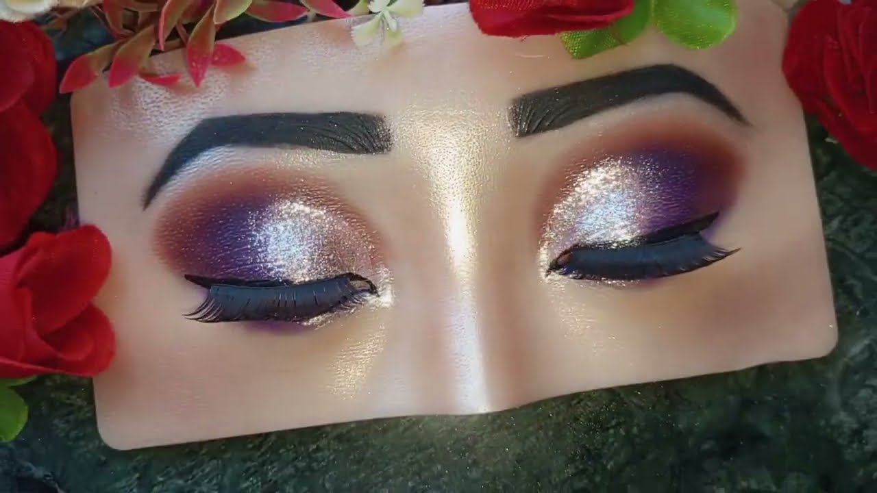 Step-by-step Glittery Eye Makeup Tutorial for Bridal //#Viral #trending #video
