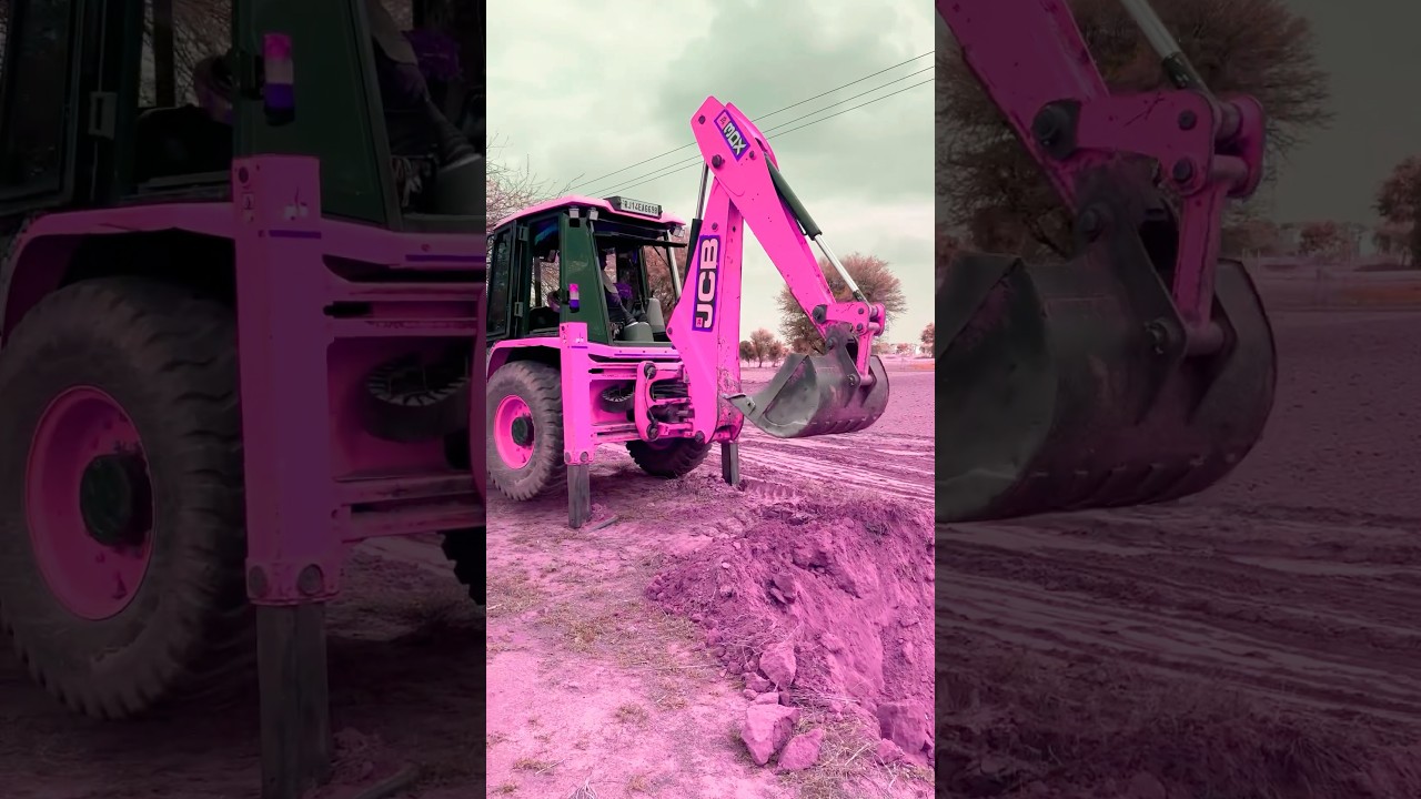Jcb 3dx pink on Diwali #jcb #jcb3dx #ytshort #shorts
