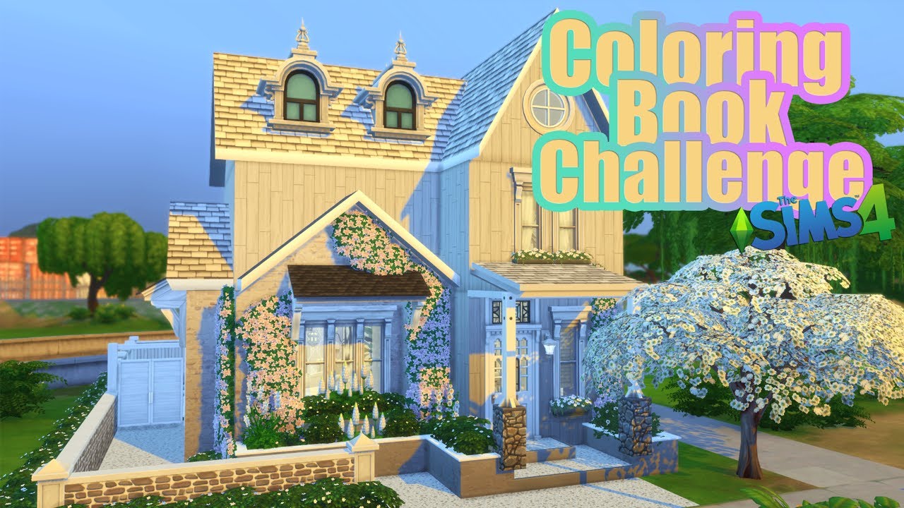 COLORING BOOK CHALLENGE || SIMS 4 || SPEED BUILD