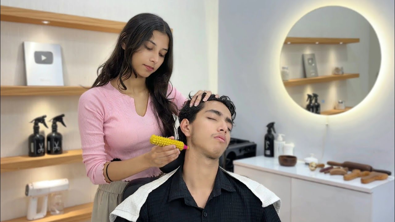 Full Relax Head Massage by Shivu Barber💆🏻| Tok Sen | Forehead Asmr Massage✨Sleep