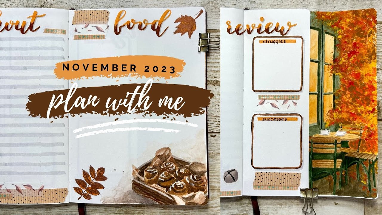 PLAN WITH ME // November 2023 Bullet Journal Setup - cozy and productive fall theme