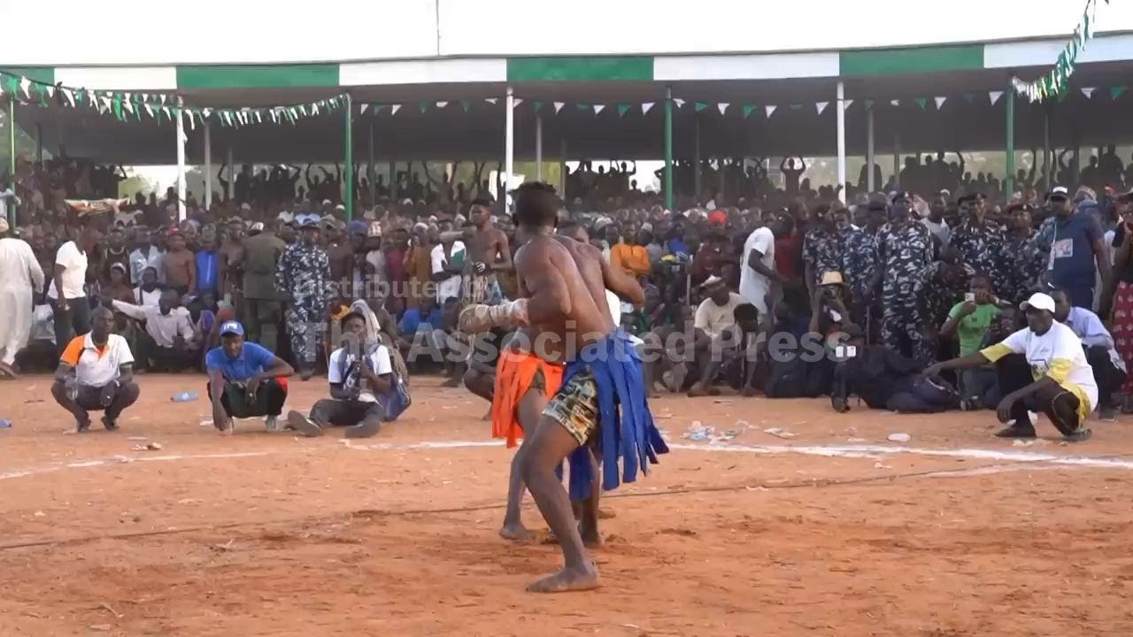 Traditional Dambe boxers pull no punches and trade heavy blows at Nigeria festival