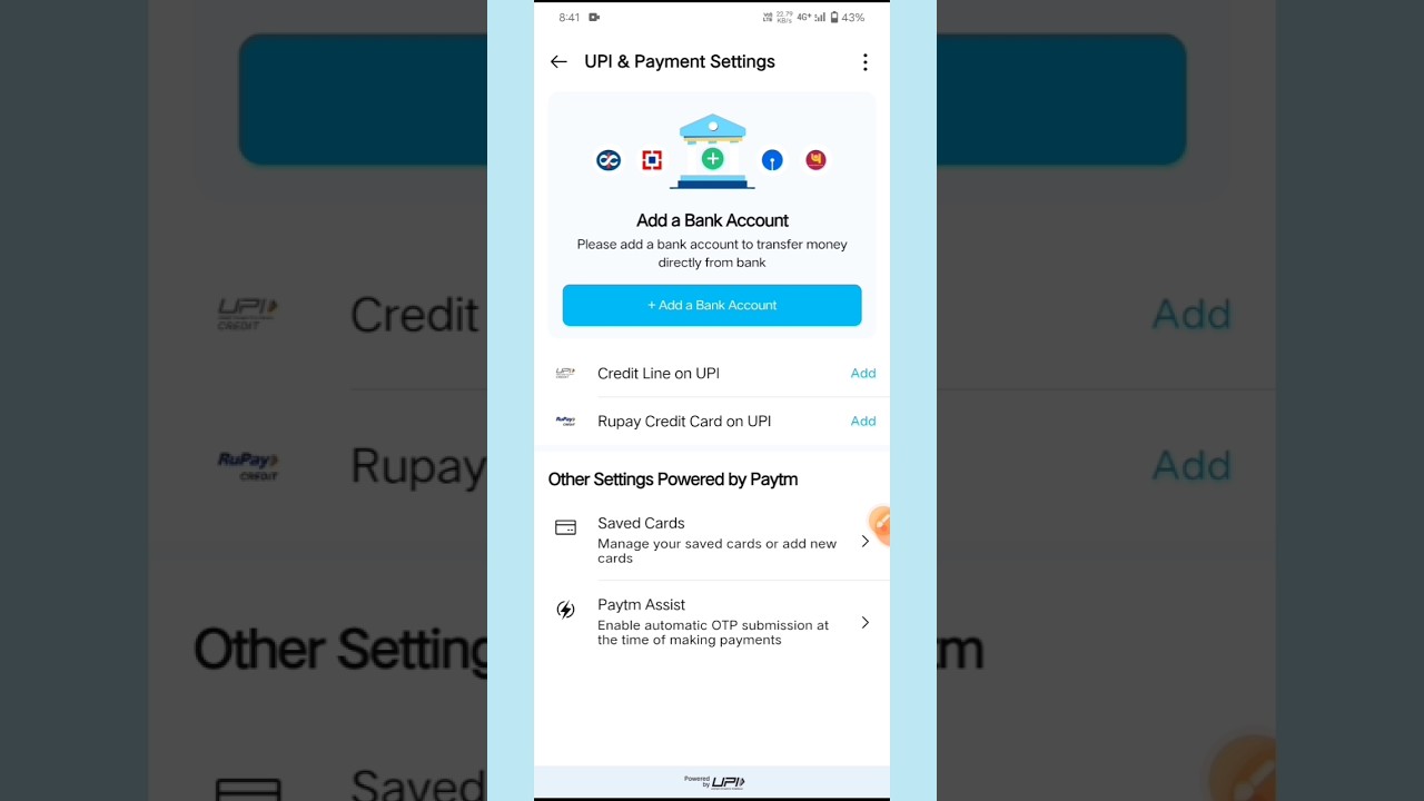How to add Bank account in Paytm