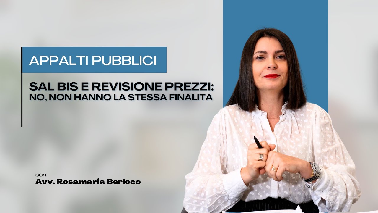 SAL Bis e revisione prezzi: no, non hanno la stessa finalità