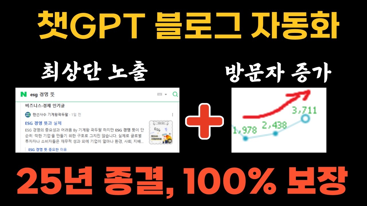 챗GPT 블로그 글쓰기 25년 종결 : 모든 데이터 오픈(상위노출, 수익, 방문자)
