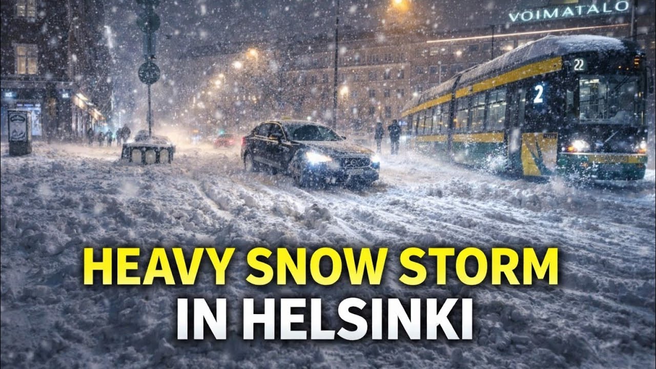 Heavy Snowfall in Helsinki, Finland | Winter 2016 #winter