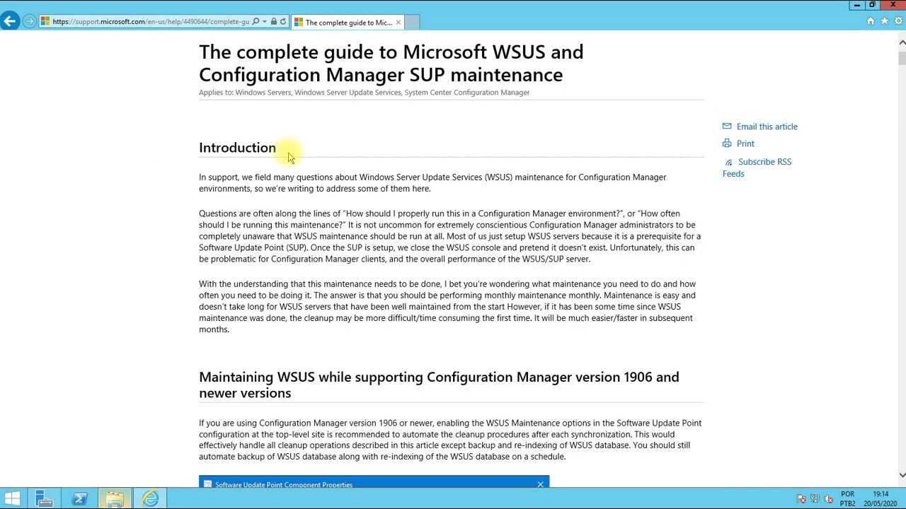 Manutenção do Banco de Dados do WSUS | WSUS DB Maintenance | WSUS Travado | WSUS Locked