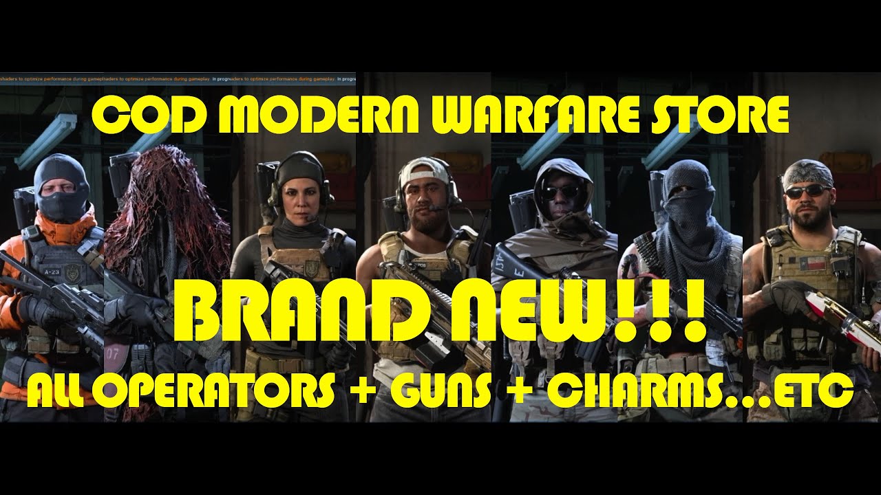 BRAND NEW ALL WEAPONS, AGENTS, CHARMS...COD Modern Warfare Store (No Comment)