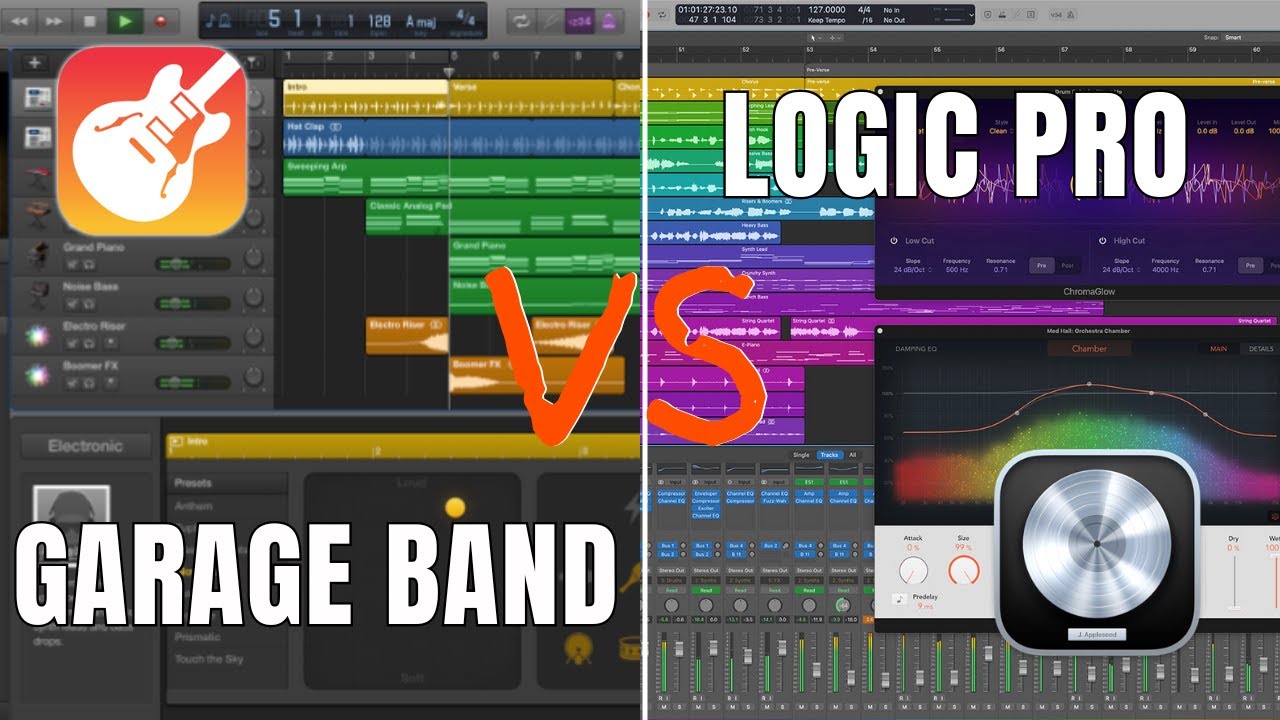 Logic Pro Vs. GarageBand - What are the Similarities and Differences? Which DAW should you use?