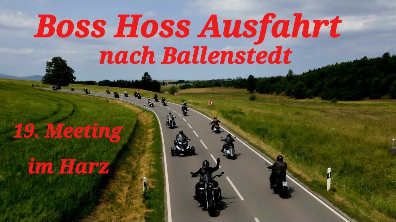 BossHossV8 Meeting in Pullman City Ausfahrt mit den größten Motorrädern der Welt nach Ballenstedt