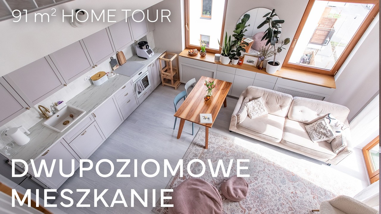 91² dwupoziomowe mieszkanie rodziny + różne osłony na grzejnik | HOME TOUR