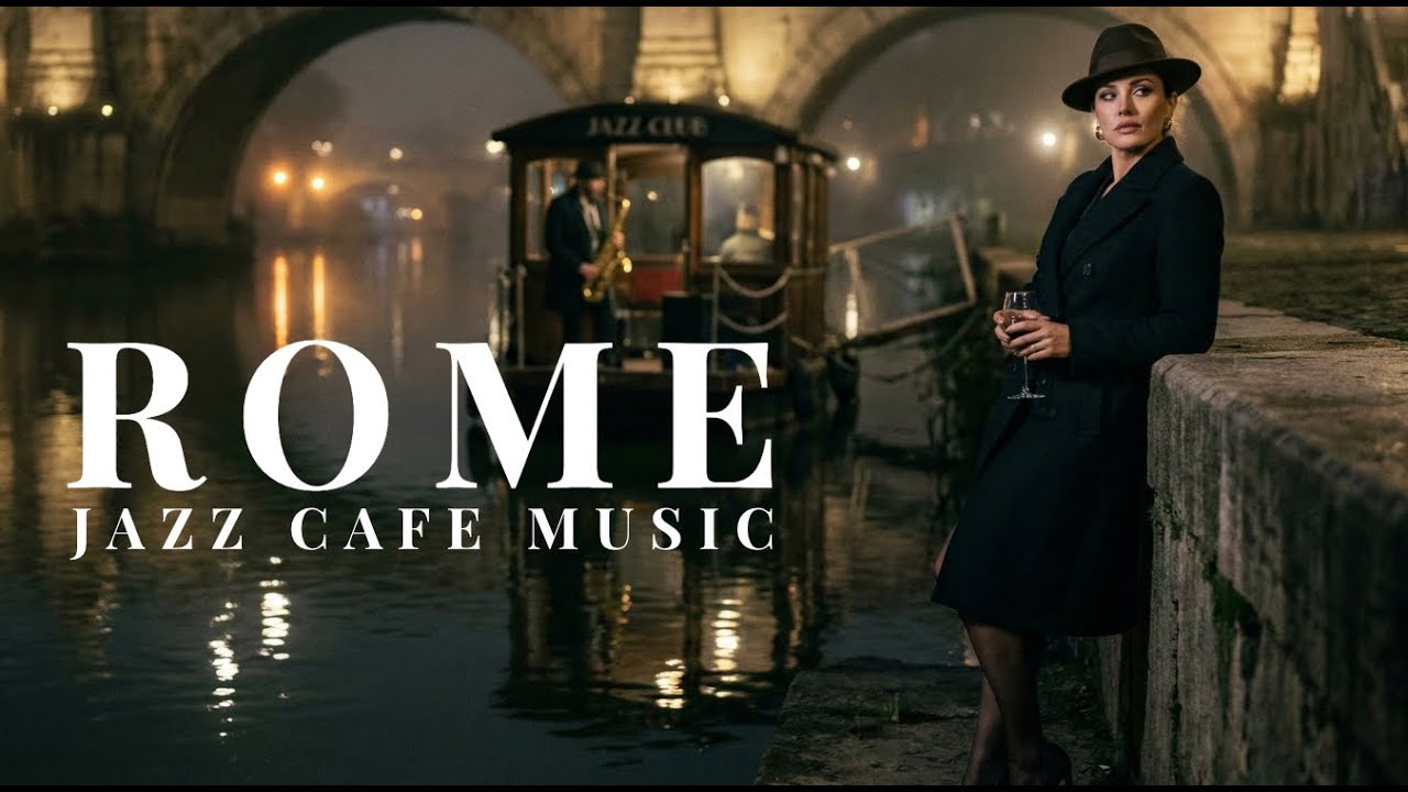 Rome Jazz Cafe Music | Relaxing Jazz for Work & Study | With Rome City Visuals | 2 Hours Music
