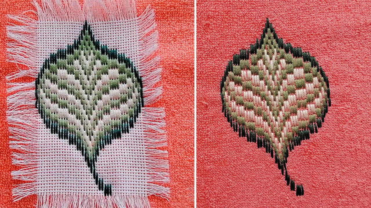 Как сделать вышивку на любой ткани. Вышивка по накладной  канве   #embroidery   #diy   #diyideas