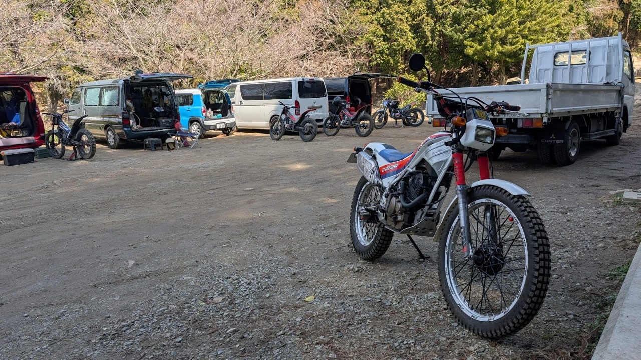 ＃TLR250R 　近所のトライアル場まで行って旧車を走らす！（自走）