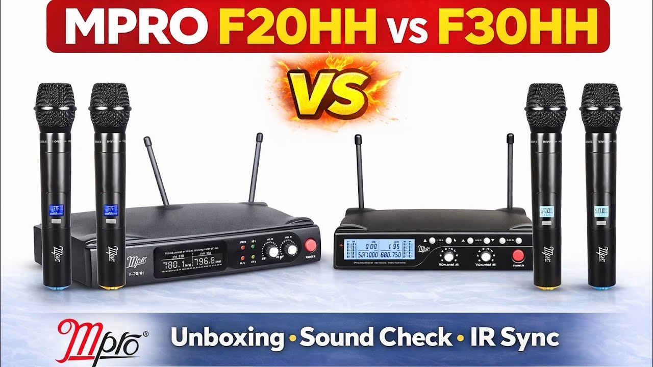 MPRO F20HH VS F30HH | Full Details Uboxing Review & Sound Check  F30HH IR Sensor Sync Kaise Kare? 🤔