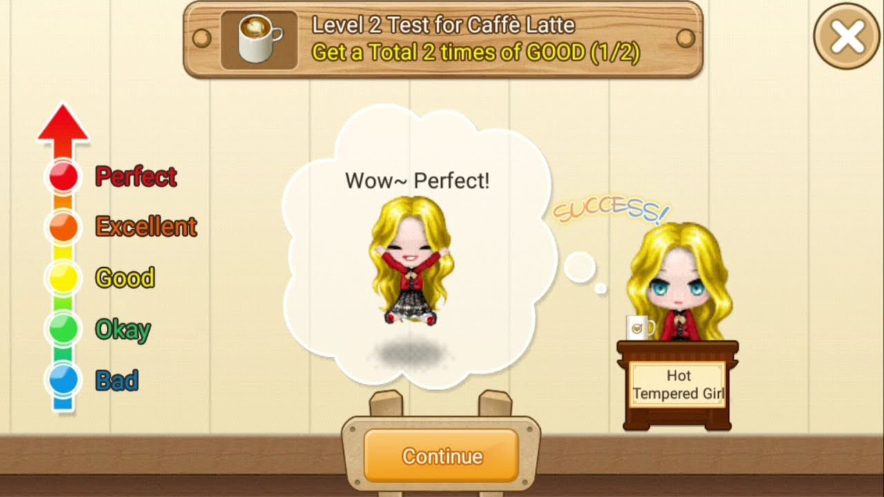 [LINE I Love Coffee] Level 2 Test for Caff&egrave; Latte
