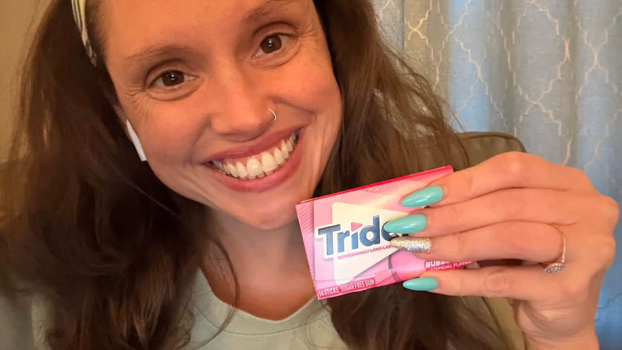 ASMR Gum Chewing + Hair Play Sounds ✨ No Talking | Deep Relaxation