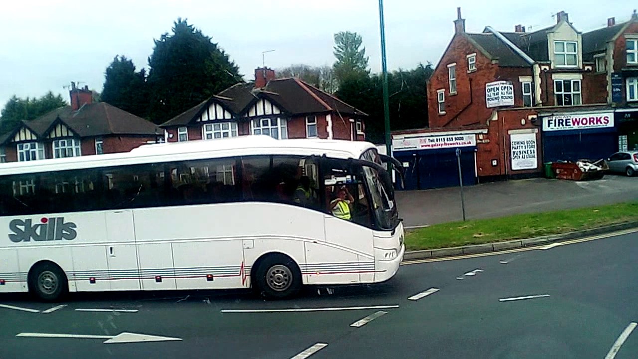 Brown Line 17 Bus 708 from Bulwell Bus Station to City, Victoria Centre T4