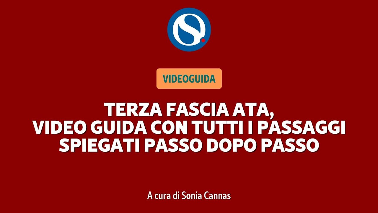 VIDEO TUTORIAL | Terza fascia ATA, tutti i passaggi spiegati passo dopo passo