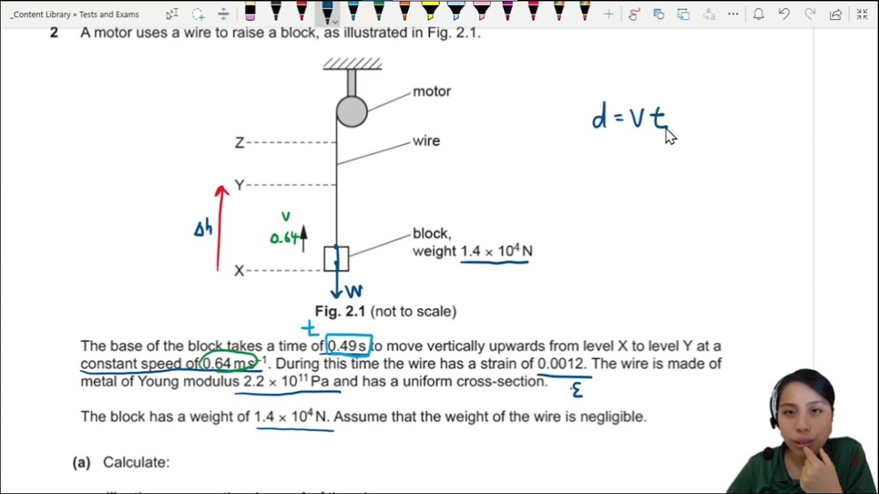 FM23 P22 Q2 Motor Raising Block | Feb/March 2023 | Cambridge A Level 9702 Physics