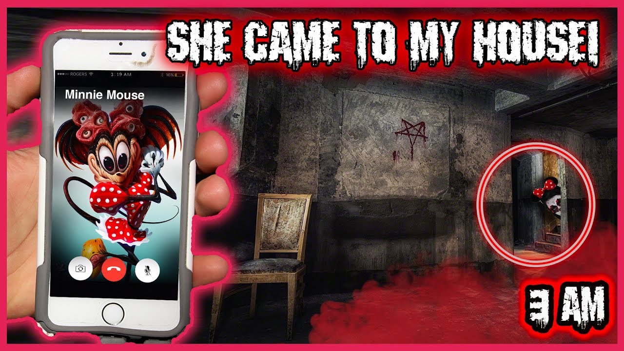 CALLING MINNIE MOUSE ON FACETIME AT 3 AM!! (SHE CAME TO MY HOUSE) *DO NOT TRY THIS*