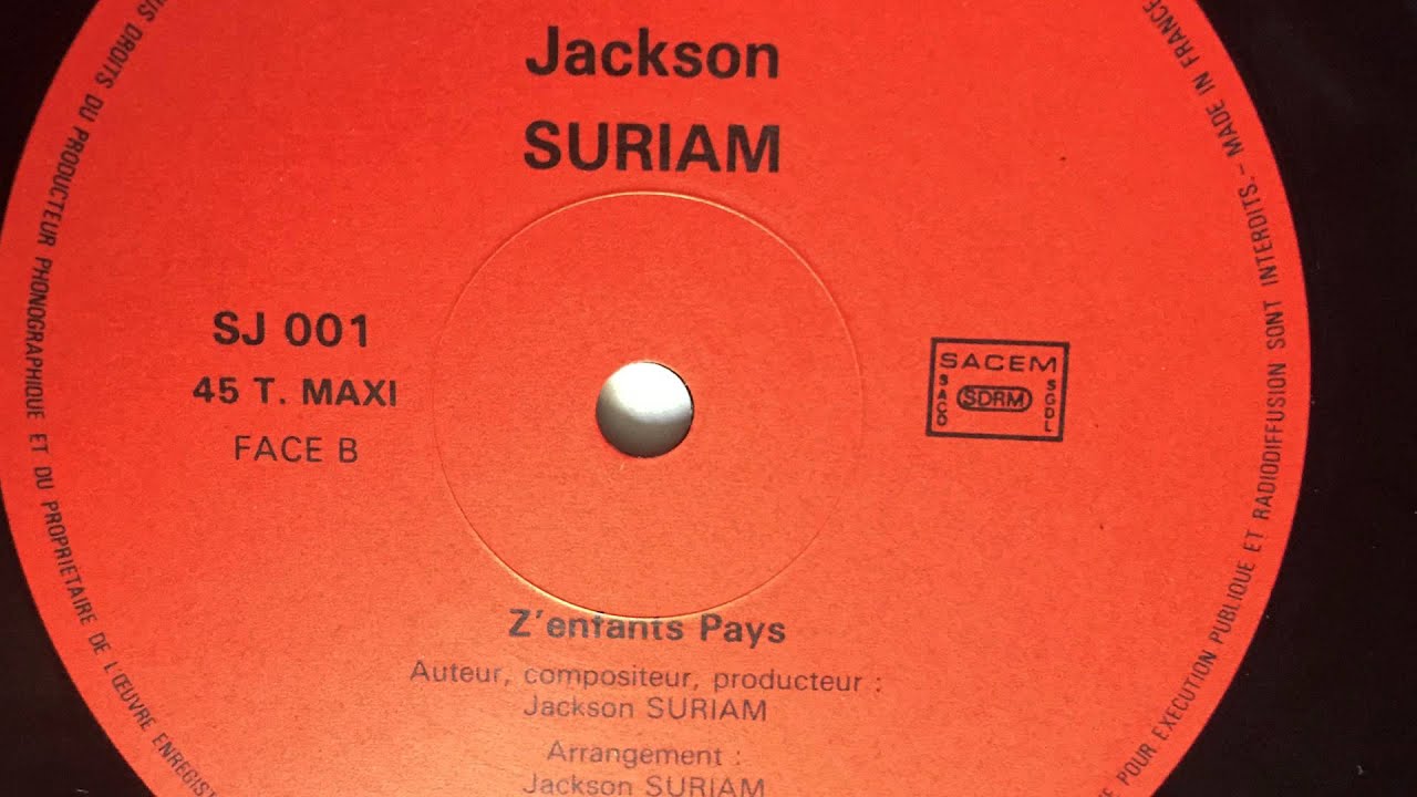 Jackson Suriam - Z'enfants Pays 12'' [M K A]