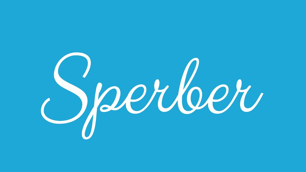 Learn how to Sign the Name Sperber Stylishly in Cursive Writing