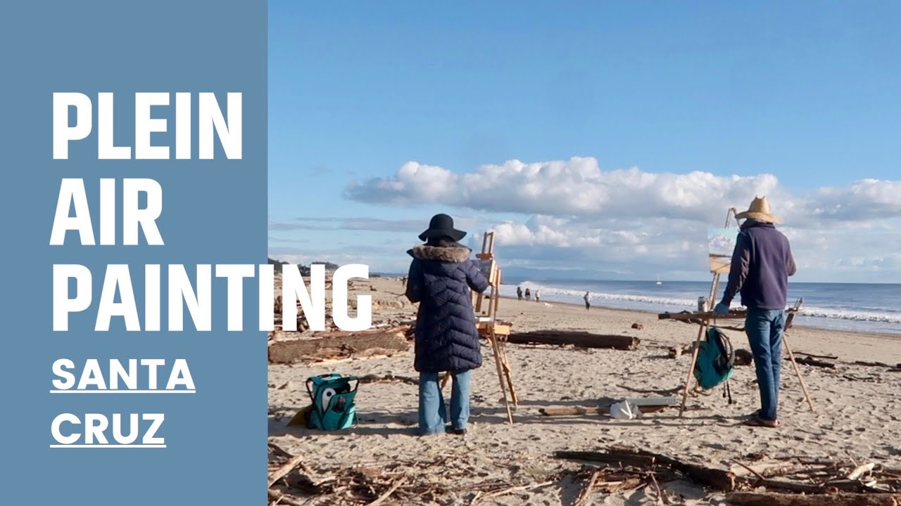 PLEIN AIR oil painting CLOUDS in SANTA CRUZ
