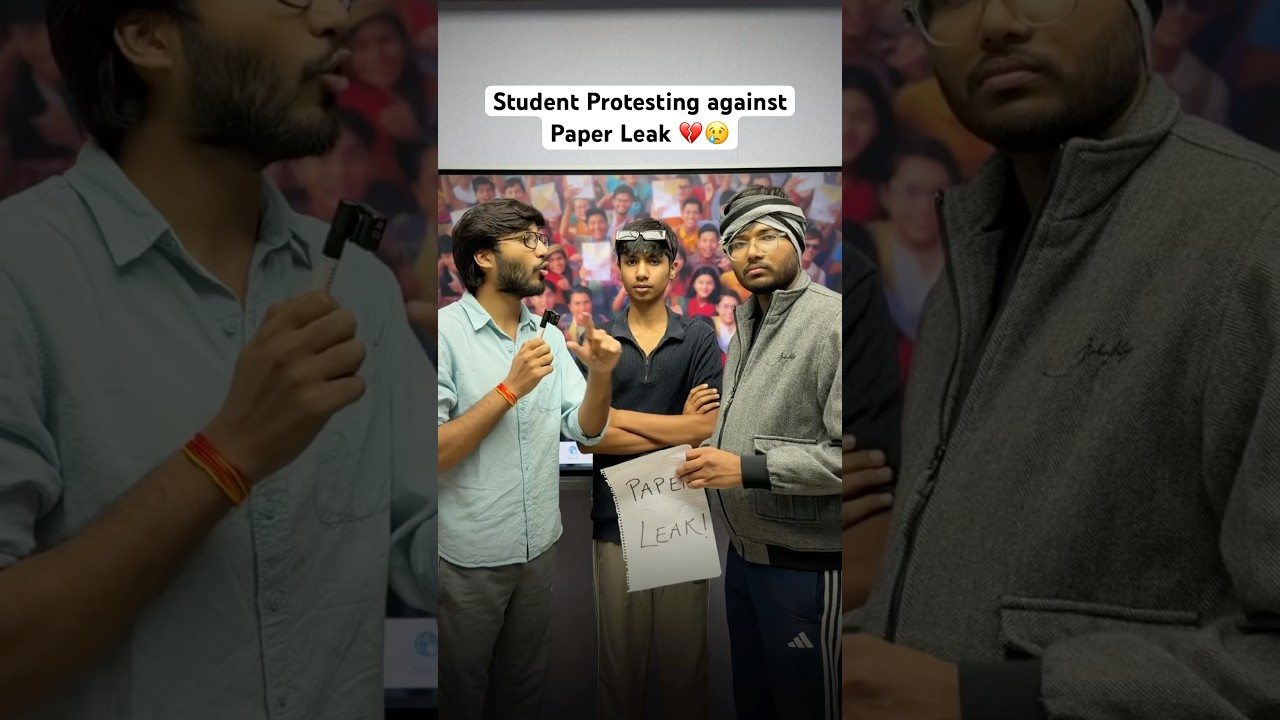 Student Protesting against Paper Leak!📝💔 #jee #motivation