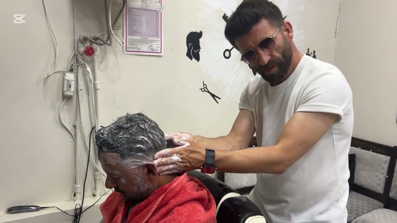ASMR HEAD MASSAGE💆‍♂️ #head #craks #asmr #barber #soft
