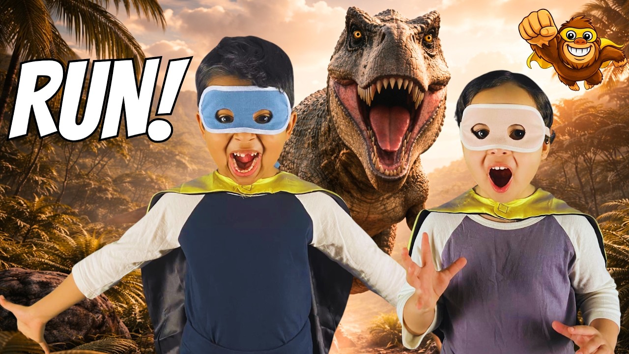 Dinosaur Workout for Kids 🦖 | Superhero T-Rex Chase!