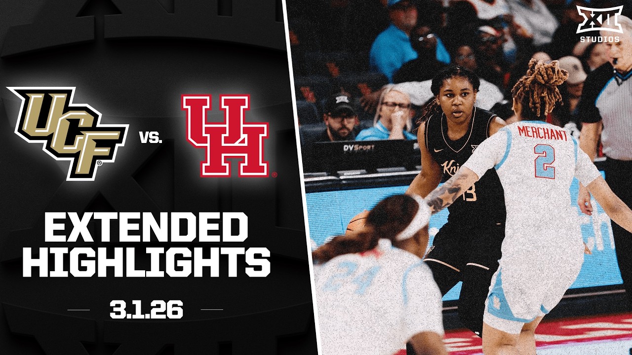 UCF vs. Houston Extended Highlights | 2025-26 Big 12 Women's Basketball