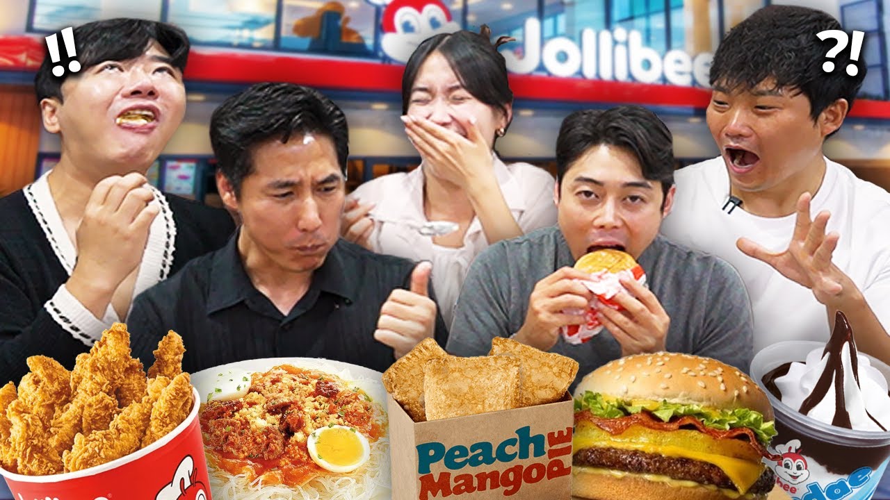 Заказ ВСЕХ блюд из меню Jollibee (с карточкой корейского генерального директора😂)