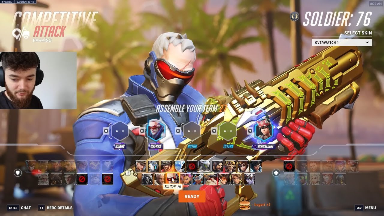 17K DMG! DAFRAN SOLDIER 76 GOD OVERWATCH 2 SEASON 16 TOP 500 GAMEPLAY