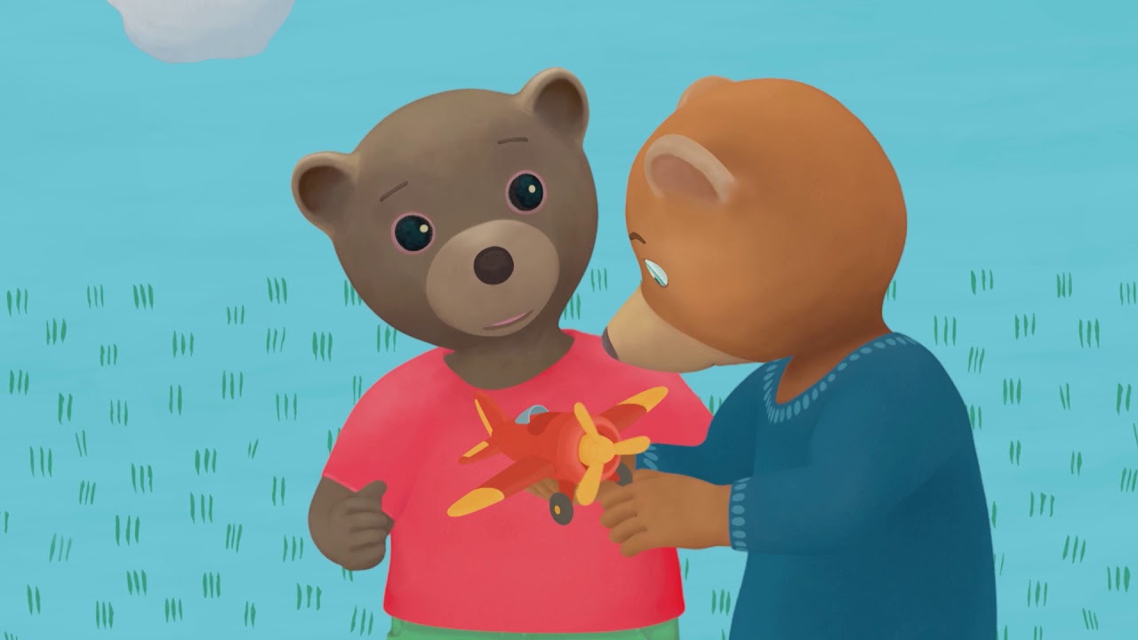 Petit Ours Brun 3D -  Le petit avion