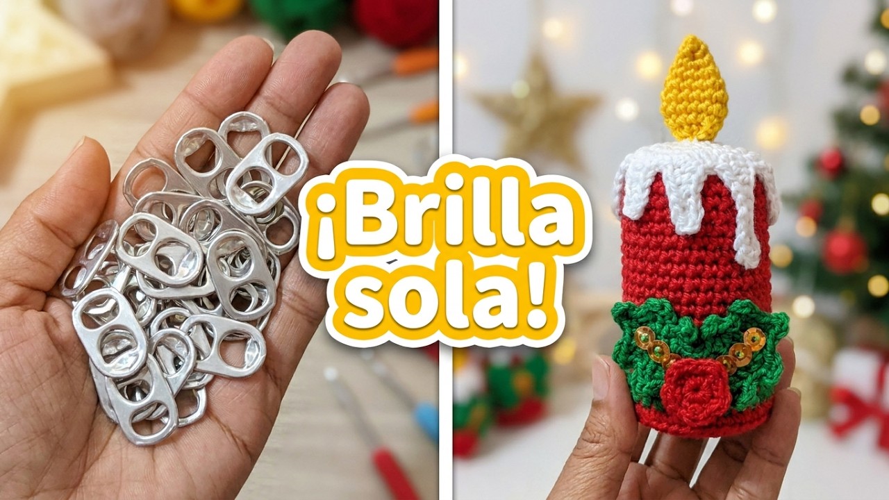 TEJI ESTAS VELAS NAVIDEÑAS❄️ sigo usando mis anillitas de latas !!!