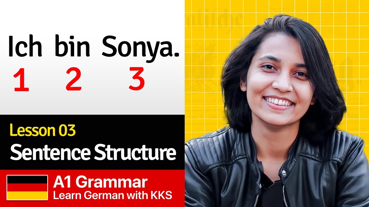 How to structure a German sentence | Lesson 03 : A1 Grammar | Learn German with KKS